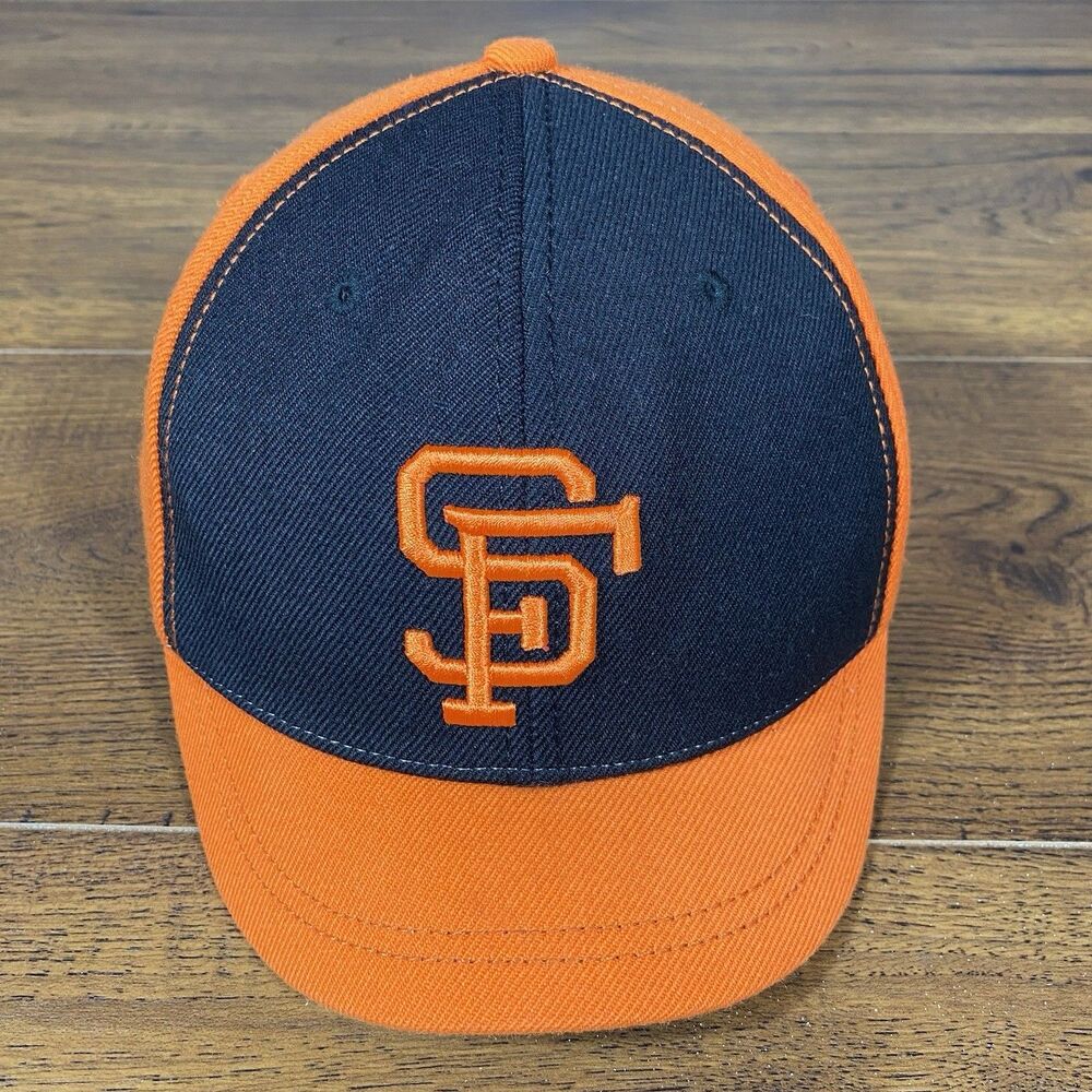 Vintage American Needle San Francisco Giants Fitted Hat Short Brim Orange 7 1/4